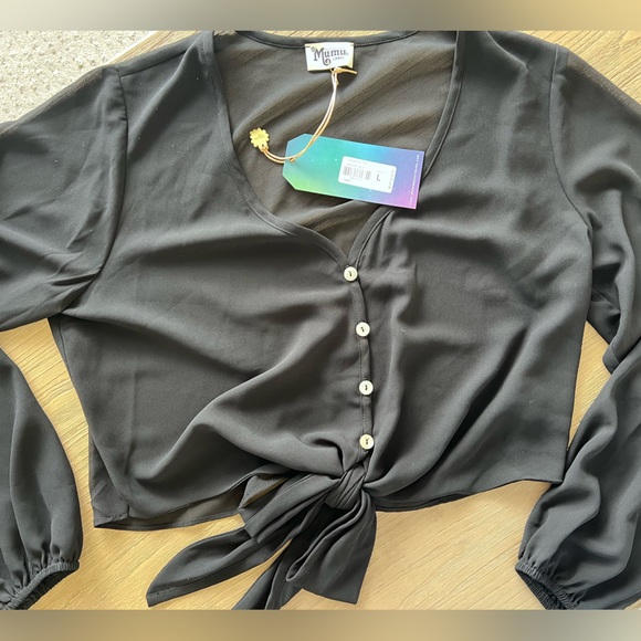 Show Me Your Mumu - sheer long sleeve top NWT - Picture 1 of 4